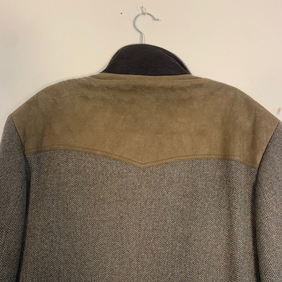 Vintage Pendleton Mens 50L Wool Tweed Blazer Suede Elbow Patches Jacket - Picture 12 of 13